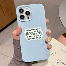 OZLICE Funny Bug Sticker You Are Never Alone There Are Always Bugs Quote Waterproof Vinyl Decal Goblincore Aesthetic Moth Beetle Insect Nature Lover Gift DIY Decoration For Laptop Water Bottle Science Biology Student Stationery - Light Film - View 4