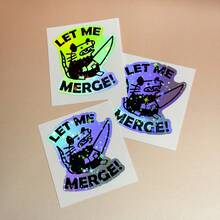 OZLICE "Let Me Merge" Funny Possum Sticker, Screaming Opossum With Knife Vinyl Decal For Car Bumper Window, Road Rage Meme Art, Chaotic Aesthetic Gift For New Driver, Waterproof Laptop Helmet Decoration - Light Film - View 15