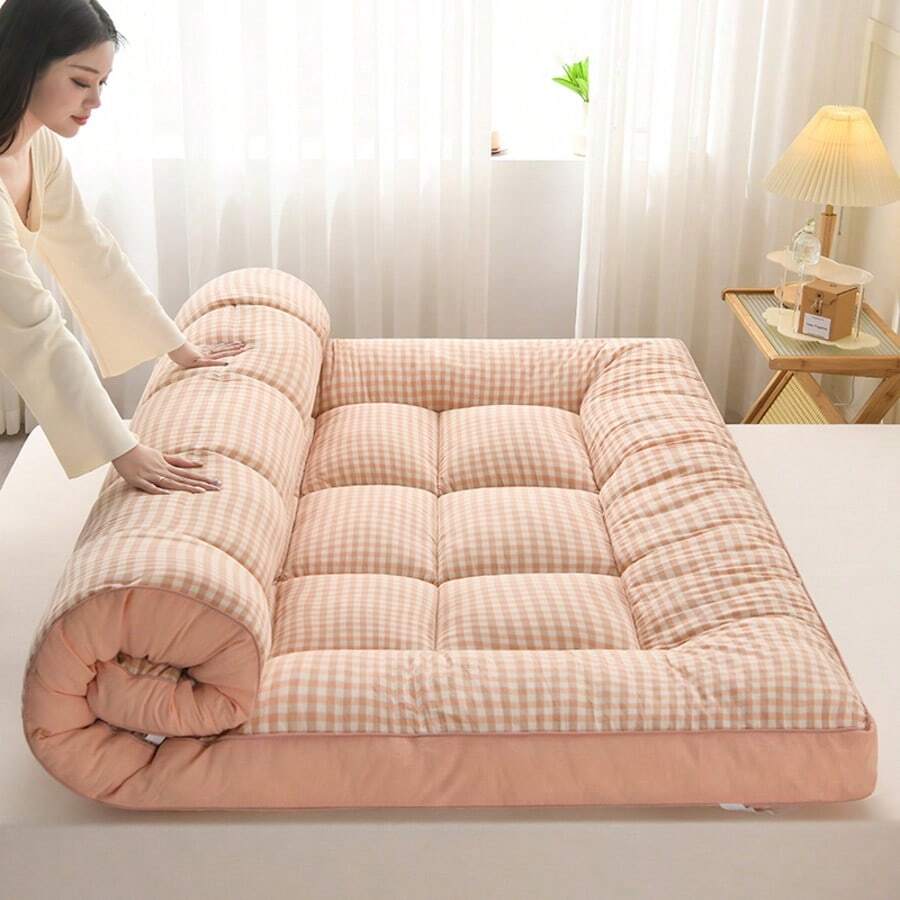 Tấm lót nệm hạt ngọc trai 3D - Tấm lót nệm siêu mềm, thoáng khí, bông xốp, thân thiện với da, thoải mái, phù hợp cho phòng khách, chiếu tatami, ký túc xá, cắm trại | Sử dụng được quanh năm, độ dày 2,36-3,2 inch, tấm bảo vệ nệm.