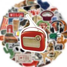 50 buc autocolante impermeabile cu graffiti în stil retro american - autocolante decorative pentru sticle de apă, caiete și desktopuri - 50 bucăți - Vizualizare 6