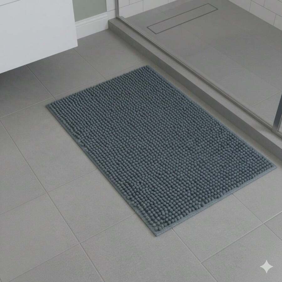 Non-Slip, 60x40cm, Polka Dot Rug For Bathroom/Shower Stall, Various Colors. - Xám - Xem 1