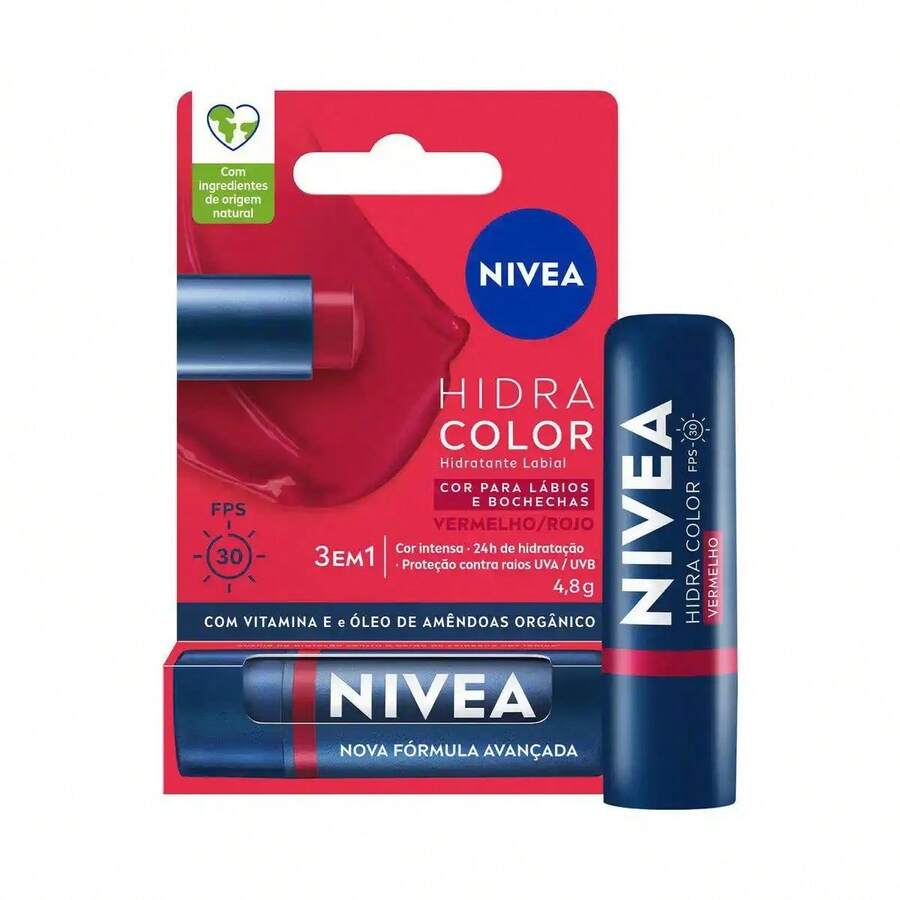 NIVEA NIVE.A LIP MOISTURIZER 4.8 G - HIDRA COLOR RED LIP MOISTURIZER - View 1