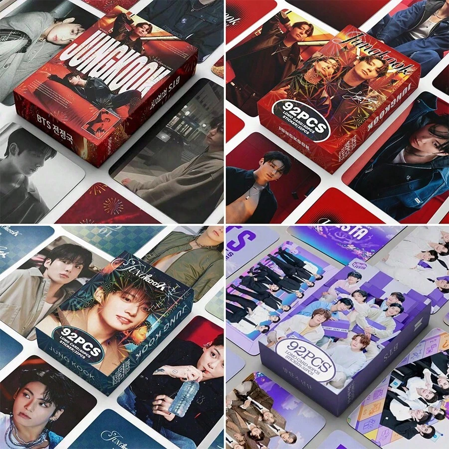 55张/92张/30张 Kpop（JK Jimin V J-Hope RM Jin Dynamite/FESTA）、Kpop（Vicky）、SKZ（DO IT）、BABYMONST、AESPA、KATSEYE、DILE、I.VE、TWICE、NMIXX 明星周边收藏卡套装 - 手工相册套装，K-pop 生日礼物，BLINK 粉丝专属收藏卡，带展示盒 - 彩色 - 查看 1