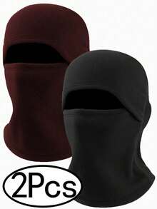 Bộ 2 món gồm mũ trùm đầu và khẩu trang bằng vải lông cừu, khẩu trang trượt tuyết unisex cho mùa đông, khẩu trang che kín mặt ấm áp cho mũ bảo hiểm xe máy, khẩu trang trượt tuyết thấm hút mồ hôi và chống gió cho thời tiết lạnh. - A - Xem 14