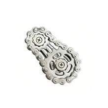 EDC玩具金属链齿轮玩具，飞轮齿轮可缓解焦虑和压力，成人自行车链条玩具 - 彩色 - 查看 12