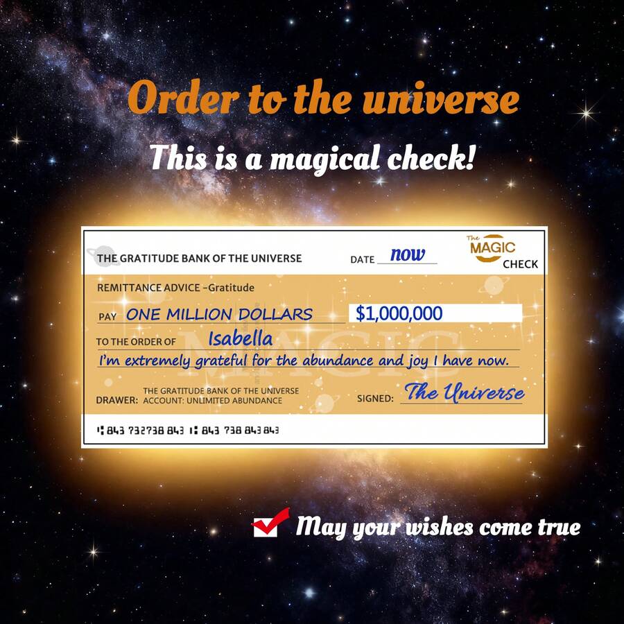 20/30pcs Blank Manifestation Checks, Secret Affirmation Checks, Law Of Attraction, Tools To Command The Universe - Manifest Your Wealth, Vision Board, Law Of Attraction, Gratitude Journal, Spiritual Explorer, Mindset - Multicolor - View 1