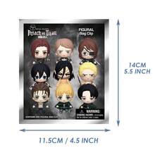 Crunchyroll Chaveiro Oficial de  em Embalagem Surpresa (1 unidade) - Chaveiro 3D de Espuma com Personagem em Embalagem Surpresa, Puxador de Zíper, Acessório para Mochila, Item Colecionável, Presente de Dia dos Namorados - Armin, Eren, , Mikasa, Reiner, Sasha, Jean, Hange, Annie - Multicolorido - Ver 2