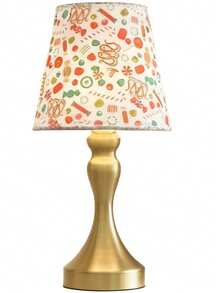 复古花卉布艺灯，带节能 LED，USB 供电 - 金属底座，温暖的光芒适合卧室、书房或客厅装饰，书房照明 | 复古风格灯 | 布艺灯罩，卧室台灯 - 多色光 - 查看 15