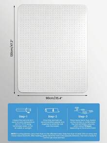 PVC Office Chair Mat, Non-Slip Floor & Carpet Protector For Desk Chairs, Heavy Duty Floor Mat For Home Office - 120x90cm Rectangular Spiked - View 8