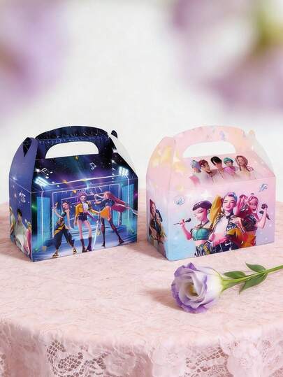 6pcs/12pcs Popular Korean Music Theme Party Decorations & Small Gifts, Whistle Boxes & Anime Accessories, Random Styles, Great For Friends And Family