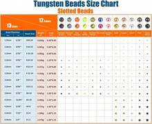 MUUNN 50pcs Tungsten Slotted Beads For Fly Tying, Sink Deeper And Faster 12 Colors/13 Sizes Slotted Tungsten Beads Fly Tying Beads Head Fly Tying Materials - ColorA - View 2