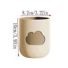 1 pieza Taza de enjuague de doble color con forma de nube, soporte para cepillo de dientes para el hogar, taza de baño linda para dormitorio/estudiante - Vaso de enjuague bucal con forma de nube - Ver 4