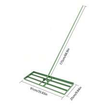 Metal Lawn Leveling Rake, 91*25cm Lawn Leveler Tool, 180° Rotation Lawn Leveling Rake For Backyards, Gardens, Farms, Lawns, Yards, Soccer Fields, Golf Courses - Green - View 4