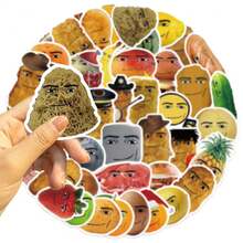 58 Pcs Faces Cartoon Graffiti Stickers - Funny Game Character Decals For Journals & Phone Cases - 58PCS - View 4