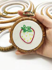 Vintage Wood Grain Embroidery Hoop, Available In Oval And Round Shapes, Suitable For Beginners And DIY Craft Enthusiasts, Applicable For Cross Stitch, Punch Needle, Fluffy Embroidery And Other Embroidery Crafts, Also Can Be Used As Wall Decor - Antique Embroidery Hoop - View 5