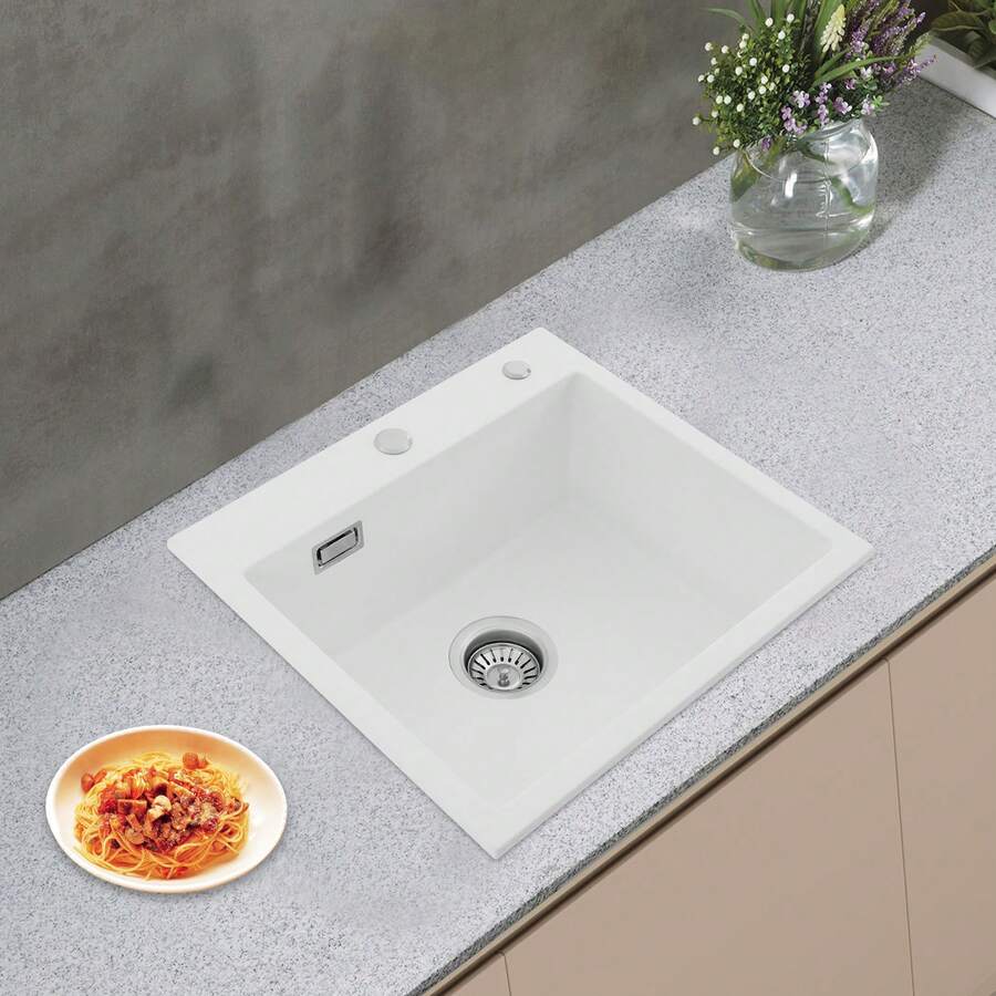 YUNRUX Kitchen Sinks - White - View 1