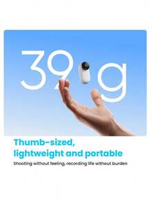 Insta360 Action Camera GO 3S 4K Thumb Camera, impermeabile IPX4, campo visivo grandangolare naturale, correzione orizzontale, design magnetico doppio, registrazione a intervalli, telecomando per la trasmissione delle immagini, batteria a lunghissima durata, vlog, ciclismo, famiglia, action camera per animali domestici (nuova di zecca, solo attivata) - Visualizzare 7