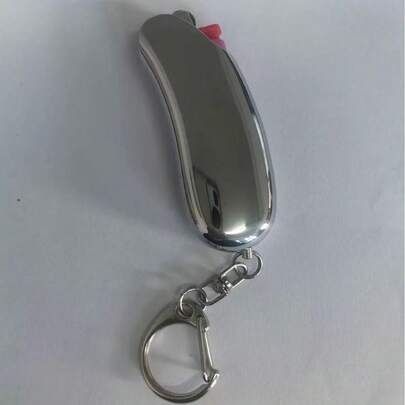 1pc Banana Shaped Metal Lighter Case - Portable Decorative Metal Lighter Shell With Hanging Chain, Fits BIC J5 Full Size Shell, Perfect Gift Choice For Christmas And Halloween, Fashionable Lighter Protective Case | Elegant Appearance