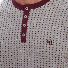 Kisses and Love Pyjama d'hiver en peluche pour homme KLP3 - Gris-bordeaux - Voir 2