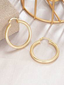 1 Paar romantische Creolen Ohrringe für Frauen für Hochzeit, Jahrestag, Verlobungsfeier, Schmuck, Valentinstag Geschenk - 1# - Übersicht 4