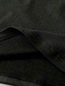 Disney The Mermaid Ariel Princess Minnie Mouse Ears Silhouette Watercolor Printed Pattern T-Shirts For Girls - Children's Clothing Design Short-Sleeved Casual And Cute Style Comfortable And Casual Wear All Year Round Suitable For Parties And Play Machine Washable Gift Children's Clothing Girls' Short-Sleeved Shirts - 黑色 - 查看 6