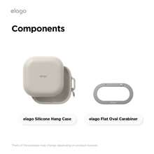 Elago Compatible With Samsung Galaxy Buds 4 Pro & Galaxy Buds 4 Case, Premium Silicone Cover With Carabiner, Full Protection, Wireless Charging, Headphone Accessories, For Men, For Women [Stone] - 結石 - 查看 9
