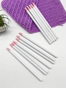 12pcs White Sewing Marking Pencil Set, Erasable Fabric Marking Pens, Easy To Use, Suitable For Student Drawing, Home Clothing Repair, Beginner Sewing And DIY Craft Projects - Crayon - View 10