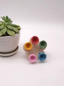 6pcs Colorful Bee Waterer Set, Resin Insect Drinking Cup, Attract And Nourish Bees, Suitable For Gardening And Urban Farming, Bee Keeping And Care Tools, Flower Bee Waterer - Multiple Styles - View 7