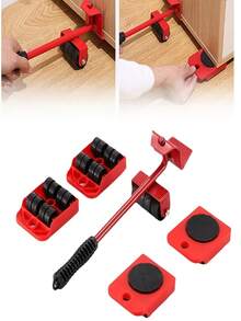 2pcs Heavy Duty Furniture Sliders, Sturdy Plastic Moving System With Locking Casters And Non-Slip Rubber Pads - Handles For Sofa, Bed, Mattress, Chair - DIY Mobility, Multi-Surface Protection (No Scratches) - Multicolor - View 9