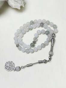 1件经典简约仿玉石45珠手链念珠，适合男士日常佩戴 - 多色 - 查看 1