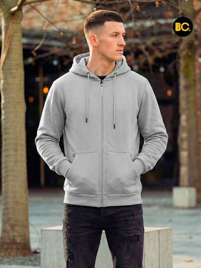 Big City Sudadera con Capucha y Cierre para Hombre, Diseño Deportivo