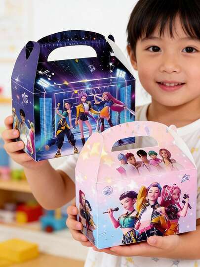 6pcs/12pcs Popular Korean Music Theme Party Decorations & Small Gifts, Whistle Boxes & Anime Accessories, Random Styles, Great For Friends And Family