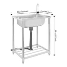 YUNRUX Kitchen Sinks - Silver - View 2