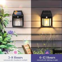 LiHangStar 1/2/4/8pcs Outdoor Solar Wall Lights With Motion Sensor, 3 Lighting Modes Solar Flood Lights, Suitable For Yard, Outdoor, Porch, Driveway, Garage, Street, Emergency Use - Solar-powered Sensor Wall Lamp - View 3