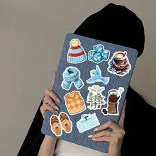50 Pcs Scandinavian Winter Cozy Graffiti Stickers - Waterproof Decals For Water Bottles, Notebooks & Skateboards - 50PCS - View 8