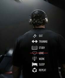 Unisex Workout T-Shirt,  Style, 100% Cotton. Perfect For Training, Walking, CrossFit, Gym, Weightlifting, Cardio. Comfortable And Stylish, Lightweight And Breathable Fabric. - Negro - Ver 7