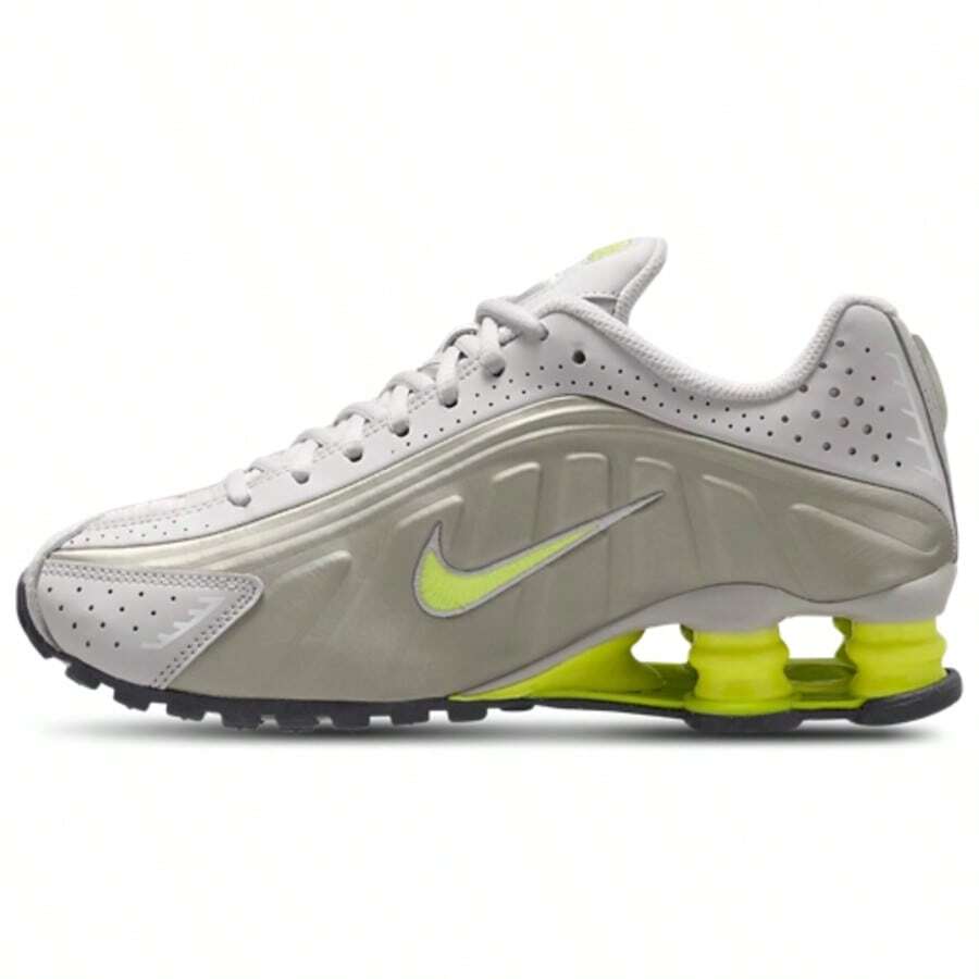 Nike Shox R4 GS 'Black Metallic Silver Pinksicle' Kid's -CW2626-006 | Cross-Training Ready, Supportive Fit - 白綠銀 - 查看 1