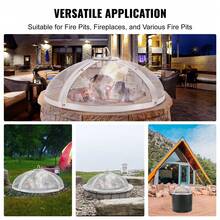 20" To 40" Fire Pit Spark Screen Round, Reinforced Heavy Duty Steel Metal Cover, Outdoor Firepit Lid, Easy-Opening Top Screen Covers Round With Ring Handle For Outdoor Patio Fire Pits Backyard - 30 in - View 6