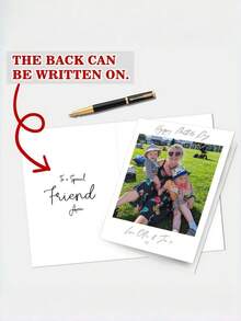 13x18 cm anpassat födelsedagskort med personligt foto och text, lämpligt för mors dag, fars dag, morföräldrarnas dag, en hjärtevärmande present - Flerfärgad - Visa 2