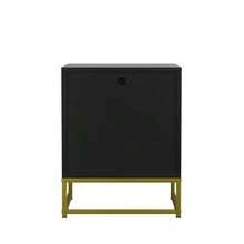 Modern Bedside Table With One Drawer And One Open Compartment, Suitable For Living Room, Bedroom And Hallway, 43 X 40 X 55 Cm, 1 Piece - Black+Original Wood Color - View 8