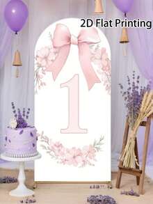 Customized Elastic Arch Backdrop - Elegant Round Top Frame, Suitable For Weddings, Birthday Parties And Other Occasions, Made Of Polyester, No Power Supply Needed, Available In Multiple Sizes, Wedding Decor Customized Arch Backdrop, Suitable For Round Top Frame, Applicable For Birthday Parties, Theme Parties, Weddings And Other Occasions. - Multicolor - View 4