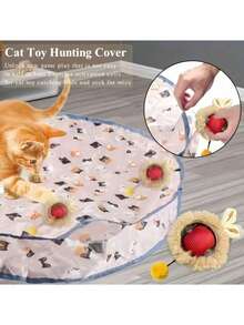 1 Set Rechargeable Pet Interactive Toys, Cat/Dog Hidden Seek Rolling Ball Toy Combo - For Exercise And Entertainment - USB/Battery Powered Multiple Covers And Fast Movement - Durable Thermoplastic Rubber Material - Multicolor - View 3