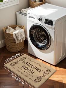 DAJIANG 1PC-Modern Laundry Room Floor Mat, Soft Channel Mat, Entryway Rug, Kitchen Floor Mat, Machine Washable, Dustproof Letter Carpet, Home Decoration Festival Room Decor. - Flannel Floor Mats, Living Room Rugs, Bedroom Rugs, Washable Rugs, Shag Rugs, Cozy Rugs, Soft On Feet, Home Decor Rugs, Adds Warmth, Stylish Rugs, Valentine's Day Decor, Valentines Decor - Welcome Mats, Entrance Mats, Outdoor Doormats, Absorbent Mats, Keeps Dirt Out, Front Door Mat, Cute Doormats, Easy Clean Mats, Kitchen Mats For Floor, Kitchen Rugs, Kitchen Deccor - 彩色 - 查看 6