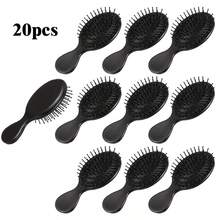 1/2/6/10/20件装升级版便携式气垫梳套装，可爱梳子，简约风格，干发卷发梳，洗发梳，优质材料，手持式梳子，美容配件，旅行必备，女士美发梳 - 黑色 - 查看 9