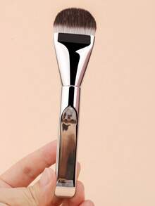 1支舌形粉底刷 - 超薄无痕粉底 - 平头粉底刷 - 特殊形状扇形化妆工具 - 美妆工具 - 美妆神器，专业全套化妆工具 - 彩色 - 查看 3