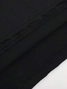 Men's Casual T-Shirt With Spiderweb Print, Unisex Cotton - 黑色 - 查看 4