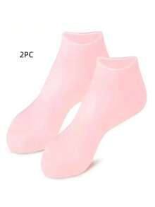 2 piezas Calcetines de silicona hidratantes, calcetines de gel exfoliante y reparador de talones agrietados, protectores de pies anti-sequedad y grietas - 1 par - Ver 8