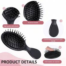 1/2/6/10/20件装升级版便携式气垫梳套装，可爱梳子，简约风格，干发卷发梳，洗发梳，优质材料，手持式梳子，美容配件，旅行必备，女士美发梳 - 粉色 - 查看 5