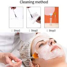 1/3/5/10/20pcs Fan-Shaped Makeup Brushes, Face Mask Application Brushes, Soft Cosmetic Skincare Tools, Acid Brushes For Beauticians, Suitable For Mud Masks, Toners, Creams, Spa Skincare Tools - Multicolor - View 6