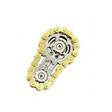 EDC玩具金属链齿轮玩具，飞轮齿轮可缓解焦虑和压力，成人自行车链条玩具 - 彩色 - 查看 13